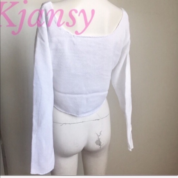 NEW! Rainbow Cropped Sweater Top - Picture 4 of 6